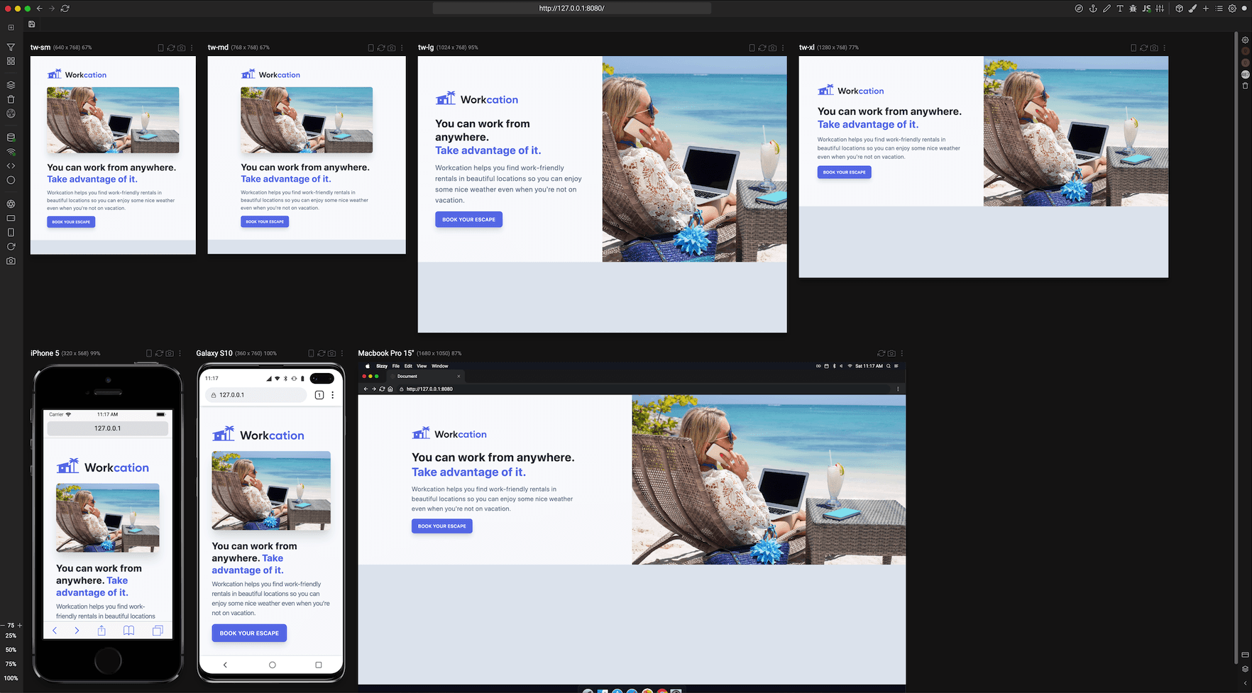 Responsive Development with Tailwindcss and Sizzy